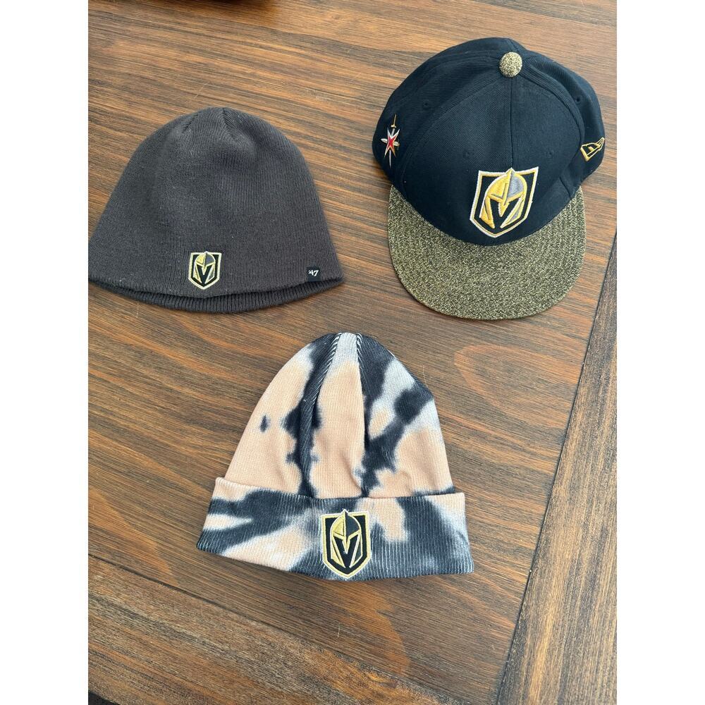 Vegas Golden Knights Hat Lot 3pc ’47 Beanie Tie Dye Knit New NHL VGK